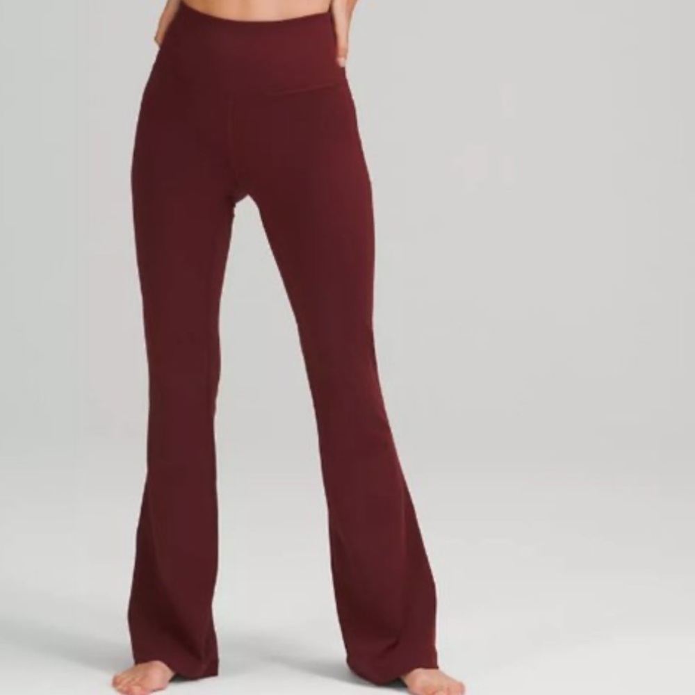 Lululemon 2021 Groove Flare High Rise Pants- Red Merlot